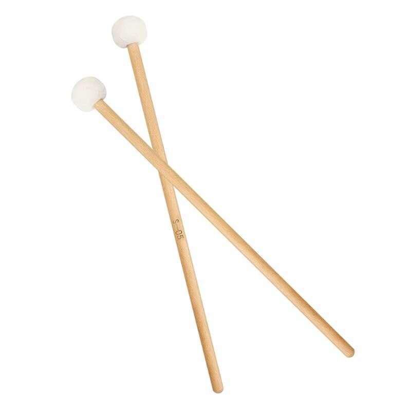 Head Drum Cymbal Gong Mallet Soft Hammer Sticks Mallets Rods Felt Hammer Y1QE