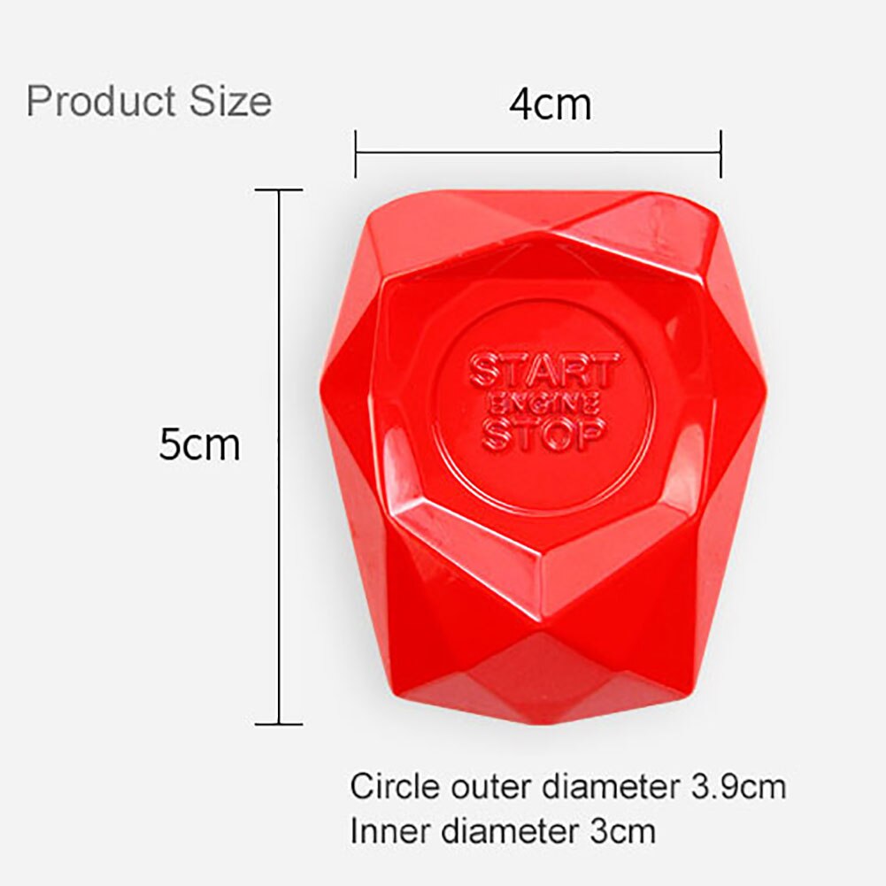 Auto Contactslot Bescherming Cover Stickers Startknop Decoratie Cap Met Deksel Keyless Knop Gemodificeerde Auto Interieur Styling