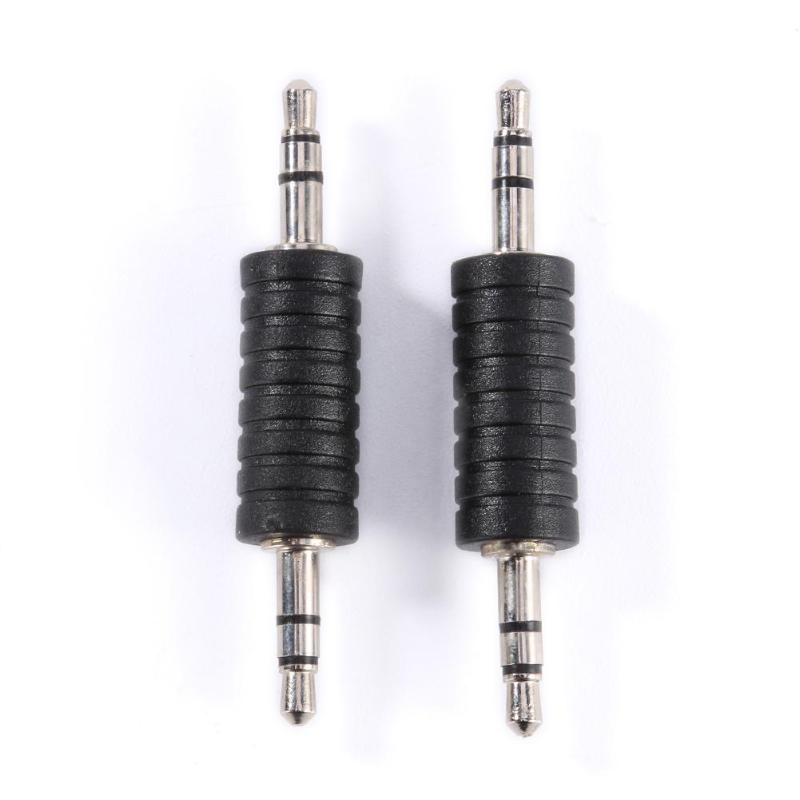 2 Stuks 3.5Mm Stereo Male Naar Male Jack Audio Plug Connector Koppeling Adapter Joiner Converter