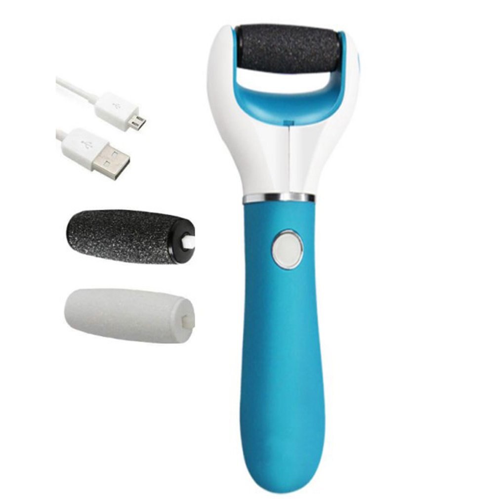 Electronic Feet Callus Remover Electric Foot File Rechargeable Hard Skin Pedicure Tools Feet Care Callus Remover Kit: Blue