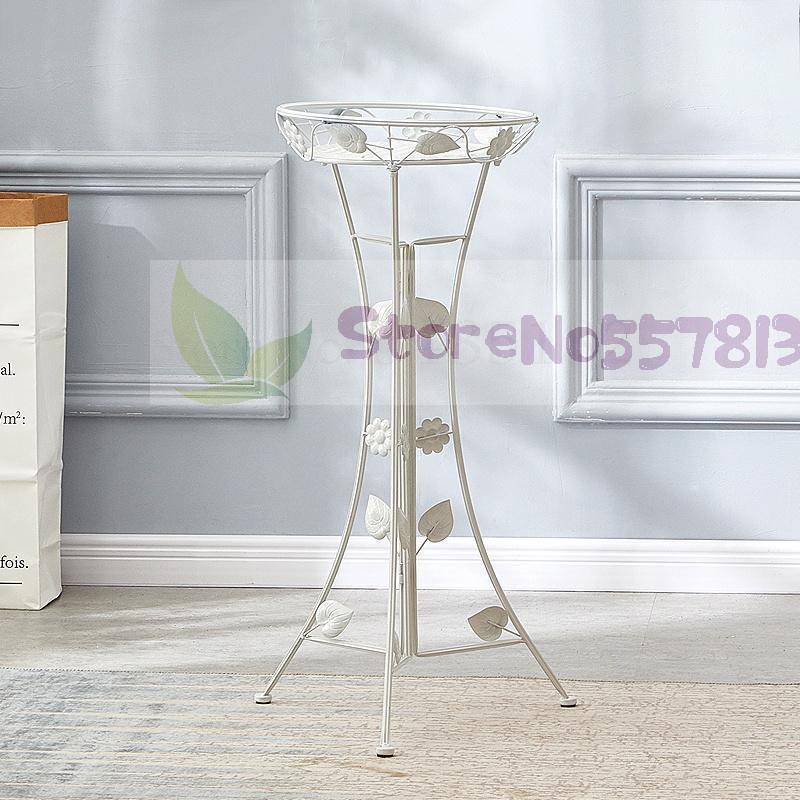 Support de fleurs vertes en fer forgé à une seule couche, pot d'orchidées suspendu d'intérieur pour balcon européen: Height 78cm 6