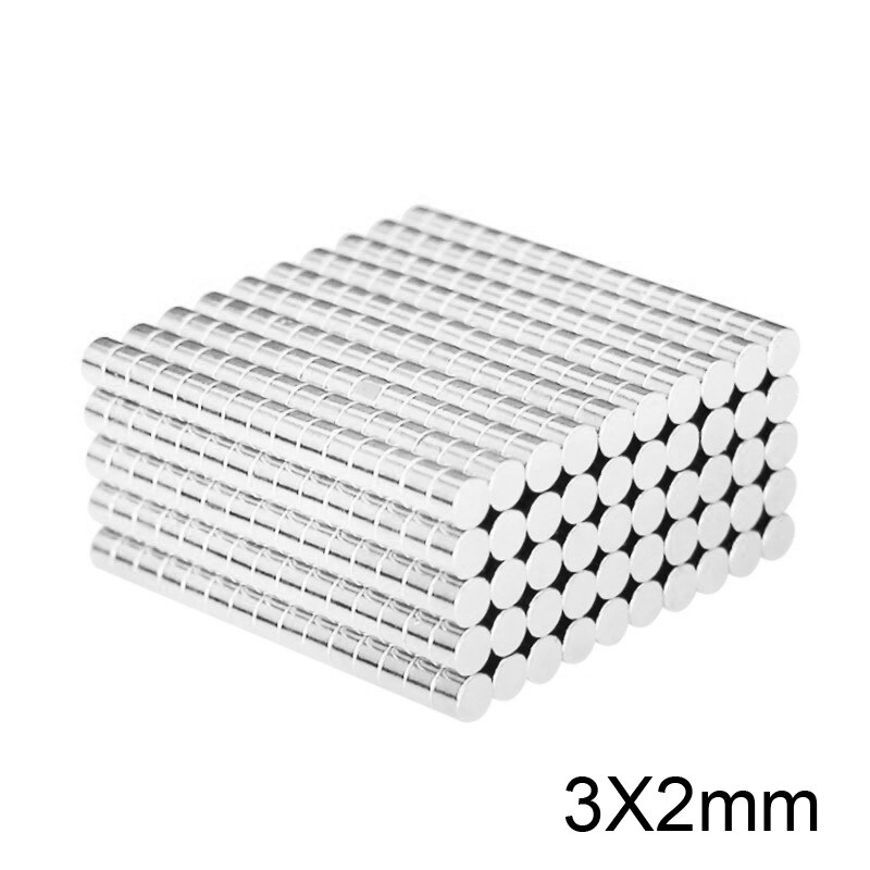 100 ~ 5000 stk. 3 x 2 søg magnet med lille diameter 3mm x 2mm små små runde magneter 3 x 2mm neodymskive magneter 3*2 stærk magnet