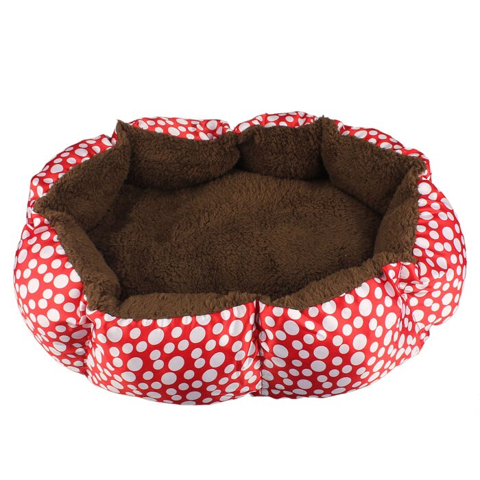 Mooie Kleine Hond Bedden/Matten Zachte Flanellen Pet Dog Puppy Cat Warm Pluche Cozy Nest mat Pad: Red