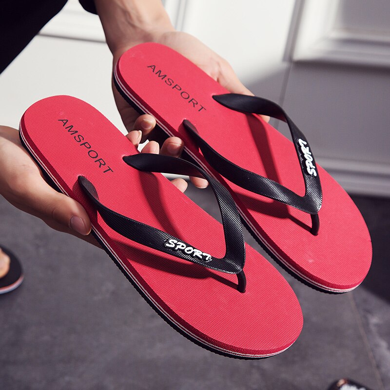 Jiemiao strandsandalen, flache sohle, wasserdichte, rutschfeste sandalen, kippen-Flops für herren