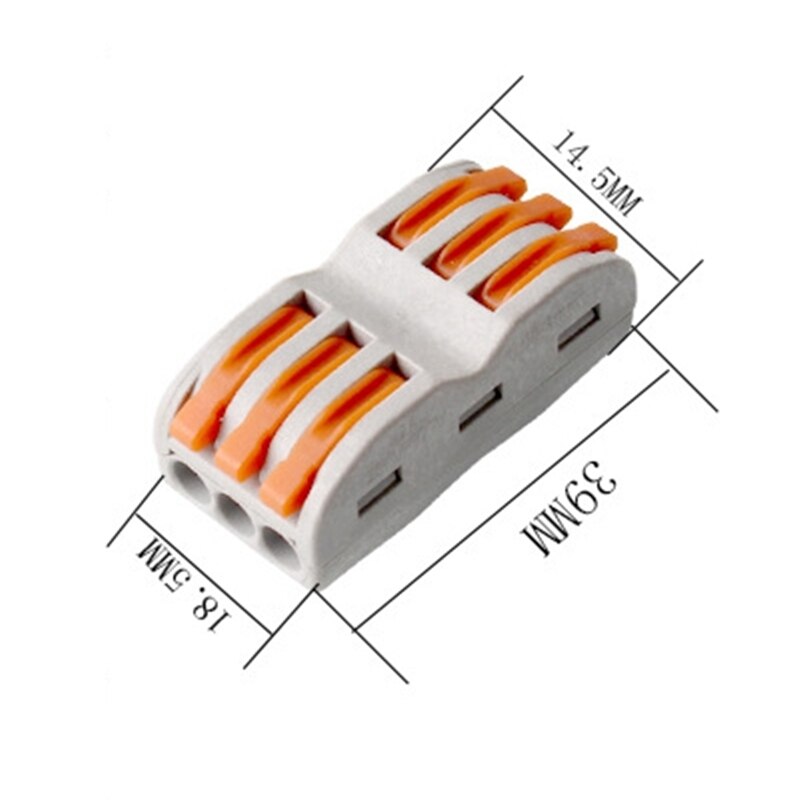 1pc 3 Pin Wire Docking Connector Terminal Block Universal Quick Terminal Block SPL-3 Electric Cable Wire Connector Terminal