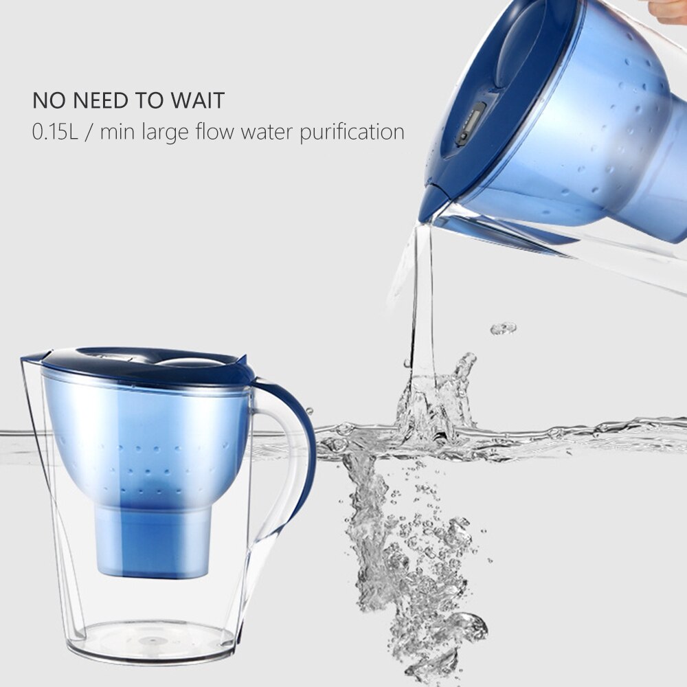 Vattenfilter kanna vattenkokare med påfyllning filterpatron aktivt kol vattenkokare hemmakontor drinkware purifier