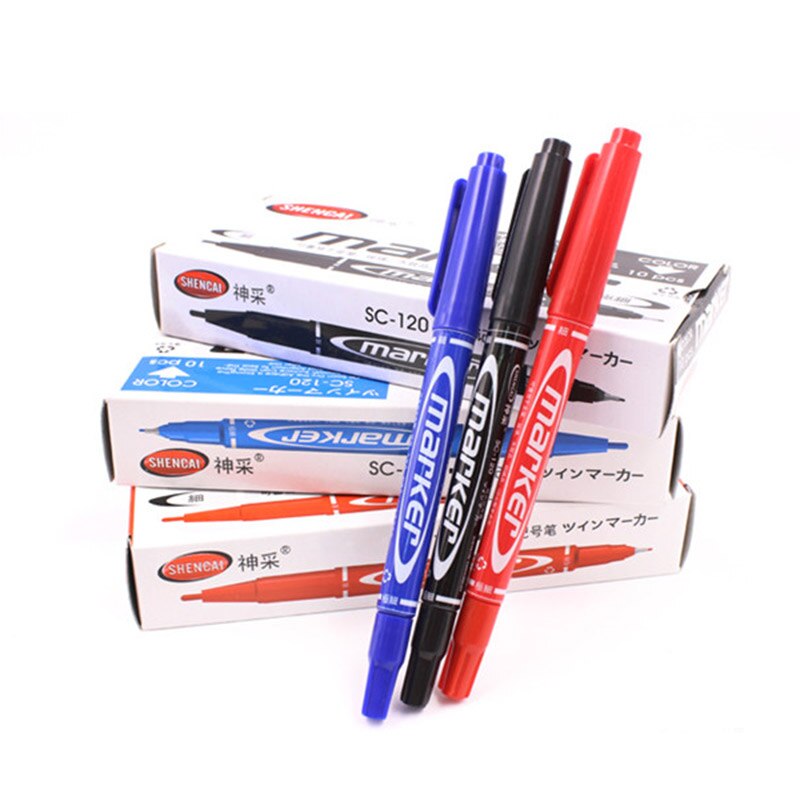 Double mark pen thickness line drawing pen writing outline coloring pen of Mark