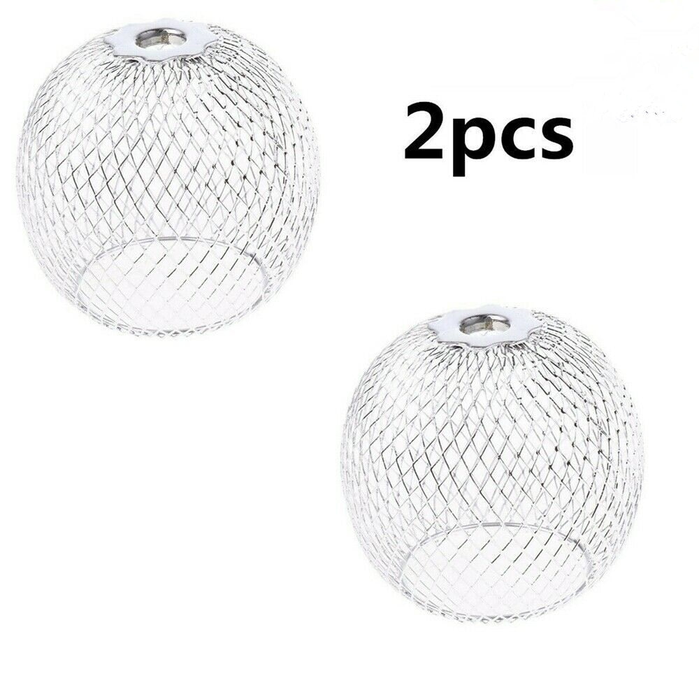 2 st järn krom lampskärm ljuskrona taklampa bur hängande skärm dekor 7cm för  g4, e14, e14 lampa lätt att installera  pm0346 x 2