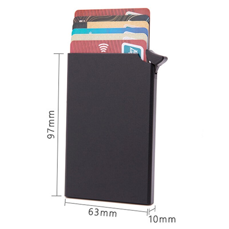 Maideduod High-grade Men Credit Card Holder Business ID Card Case Automatic RFID Card Holder Aluminium Bank Card Wallets