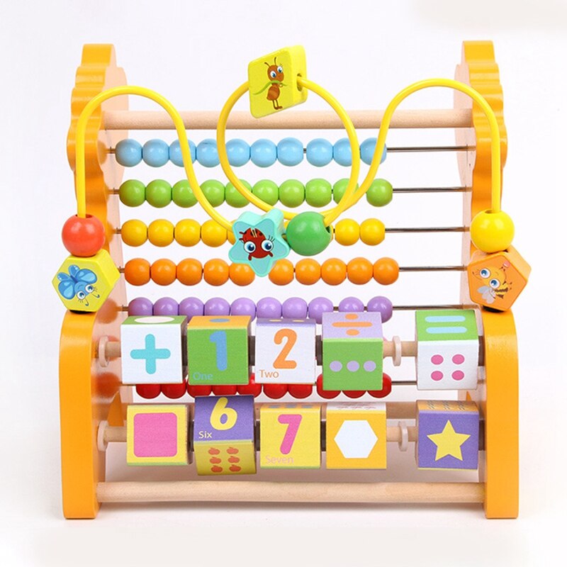 Wooden Mathematics Bead Calculation Frame Abacus Toys Early Learning Teaching Aids Educational Toys