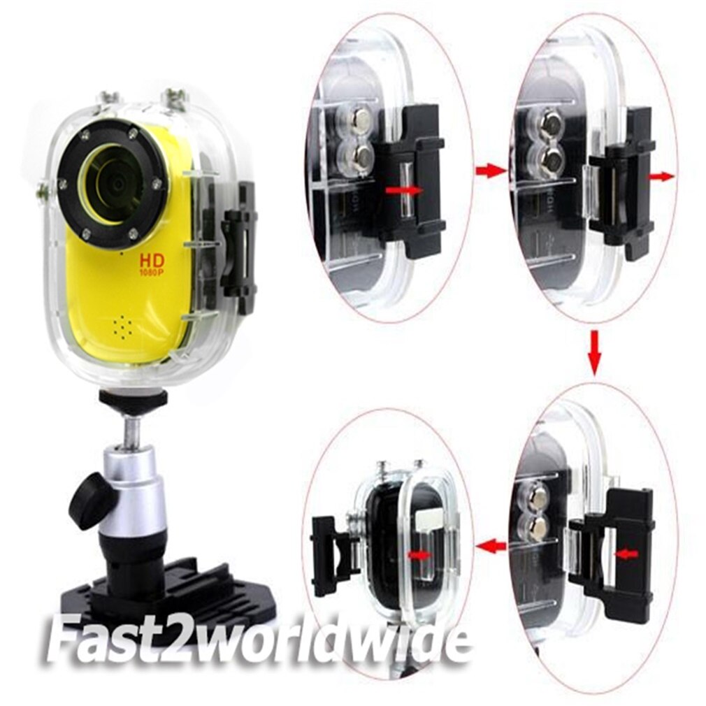 Mini câmera de vídeo do capacete dvr da tela da ação da bicicleta do esporte cam filmadora à prova dwaterproof água
