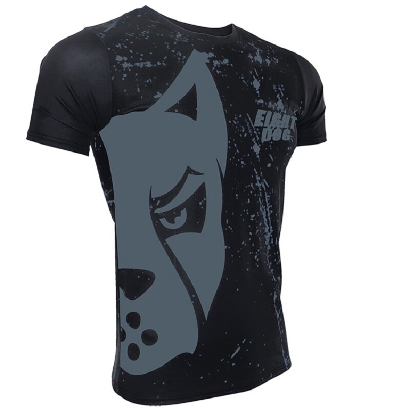 Camiseta deportiva de lucha MMA para hombre, pantalón corto de entrenamiento muscular, manga para correr, artes marciales mixtas, entrenamiento de boxeo tailandés, rebote