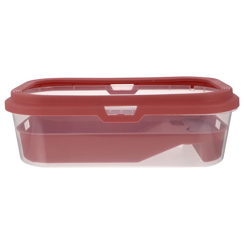 1pc Tortoise Terrarium Plastic Tortoise Tank Large Turtle Tank Home Tank With Terrace For Turtle Reptile Supplies 46x27x14cm: Red