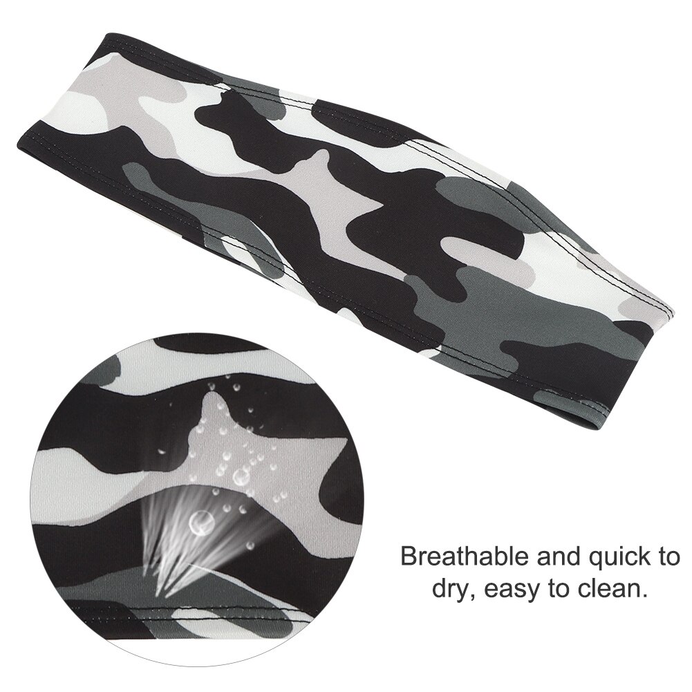 Sport Hoofdband Elastische Anti Zweet Camouflage Driehoek Hoofdband Zweet Absorptie Band Met Knoppen Voor Outdoor Sport Hoofdband