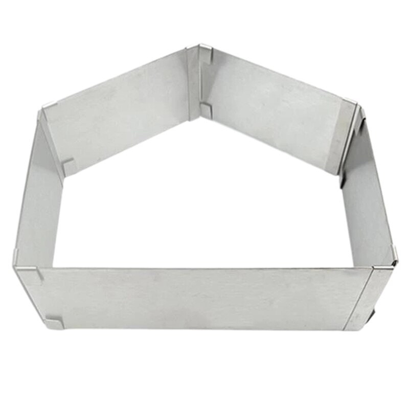 Stainless Steel Cake Mold,Adjustable Telescopic Baking ,Mousse Ring Cake Decorating Mold Kitchen Baking Tool: Pentagon shaped