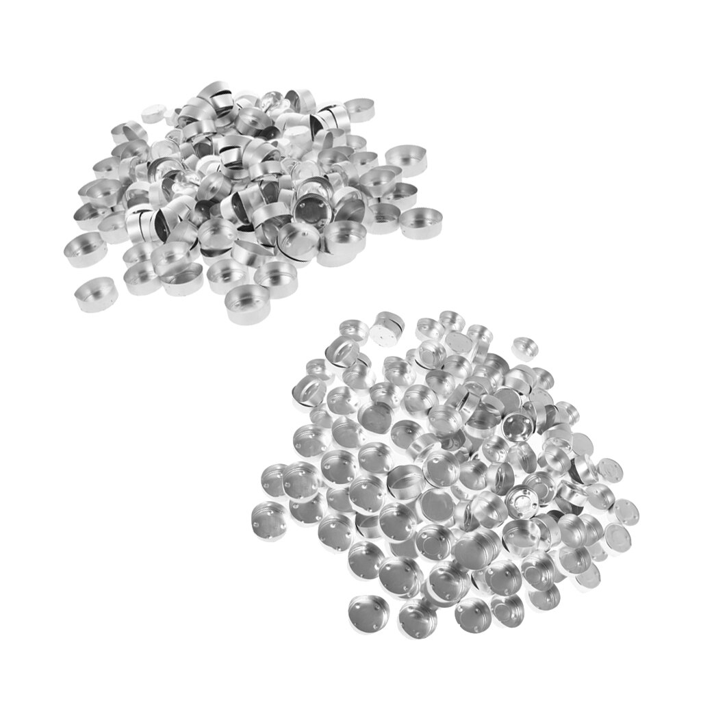 400 stykker aluminiums dåser runde metal tin beholder til lys tåre lys kopper