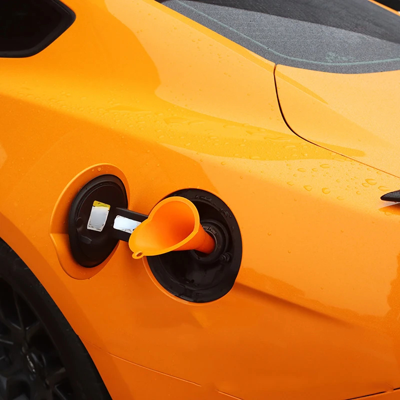 Embudo de vástago largo para coche, herramientas de llenado de combustible y aceite de gasolina, embudo de aceite de plástico antisalpicaduras, herramientas de repostaje de motocicleta, accesorios para automóviles