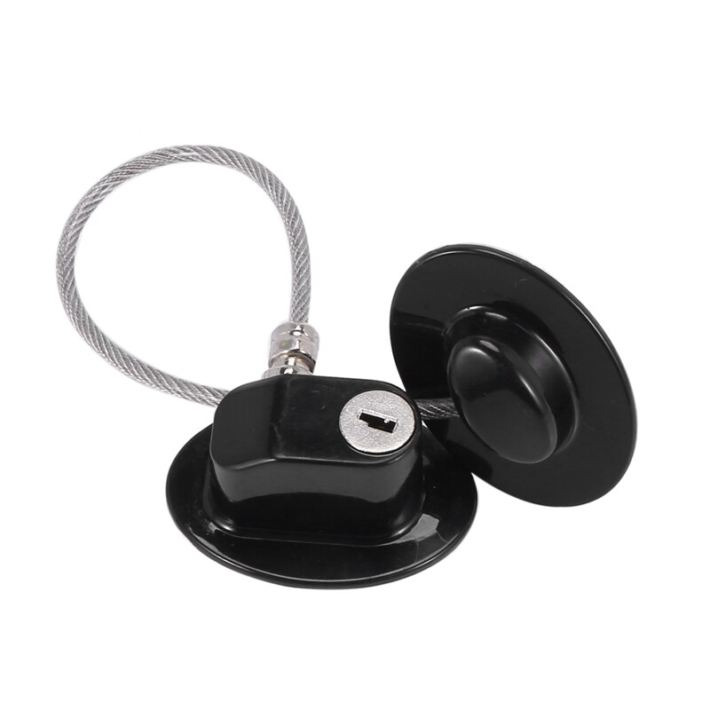 6 Pieces Refrigerator Door Lock Strong Adhesive Freezer Door Lock File Drawer Lock Child Safety Cupboard Lock with Key