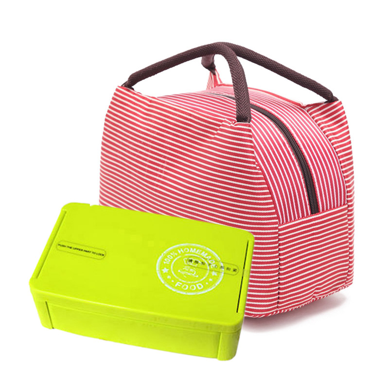 TUUTH Healthy Portable Lunch Box Multi-layer Microwave Heating Bento Boxes High Capacity Food Container Dinner Lunchbox Cutlery: 1 Layer-Green-Bag