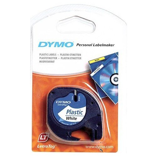 Dymo Letratag Plastic Label Kleur-Blauw