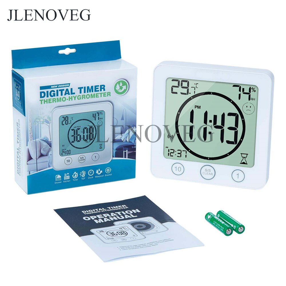 Waterdichte Badkamer Klok En Timer Voor Douche, Digitale Waterbestendig Douche Wekkers Met Zuignap, water Proof Bathro