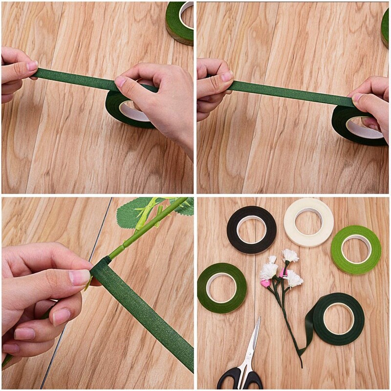 15 rollos de cinta Floral para envolver ramo de flores y proyectos de floristería decoraciones de 1/2 pulgadas de ancho 30 yardas