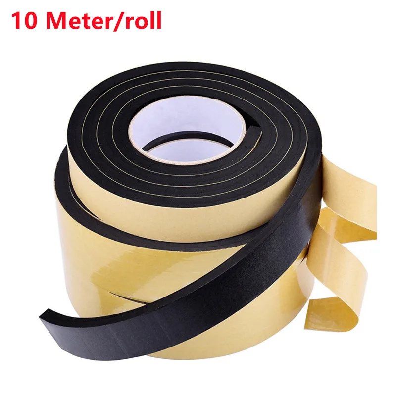 EVA Black Foam Soundproof Strip Self Adhesive Rubber Sponge Seal Strip Single Sided Adhesive Anti-collision Gasket