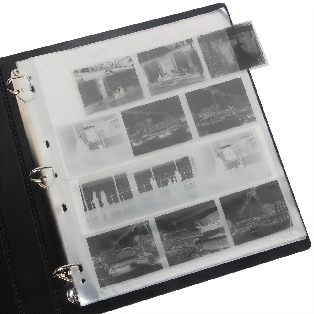 10 PCS 120 Binder Archiv Datei Film Lagerung Seite Blätter B &amp; W Negative Rutsche