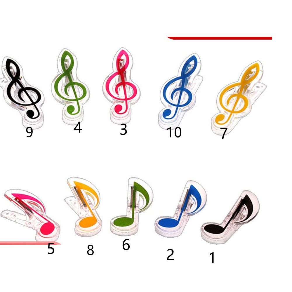 For Book Paper Sheet Plastic Musical Note Spring Holder Folder for Piano Supply Letter Paper Clip Office Binding Supplies