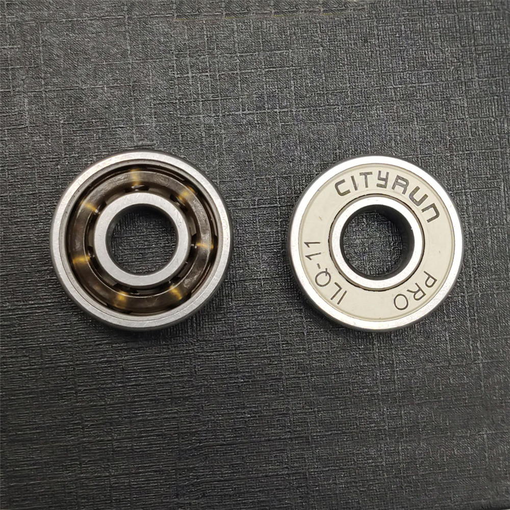 CITYRUN Skate Bearings 16 Pieces With 8 Bushings ILQ-11 608RS Inline Skates Bearing Spacers CT 7 Beads Chrome Steel Lubricated