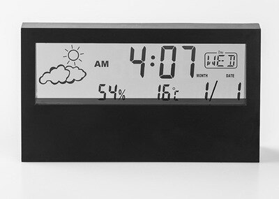 Home Thermometer Indoor High-precision Baby Room Precise Cute Electronic Digital Display Multifunction: Black transparent