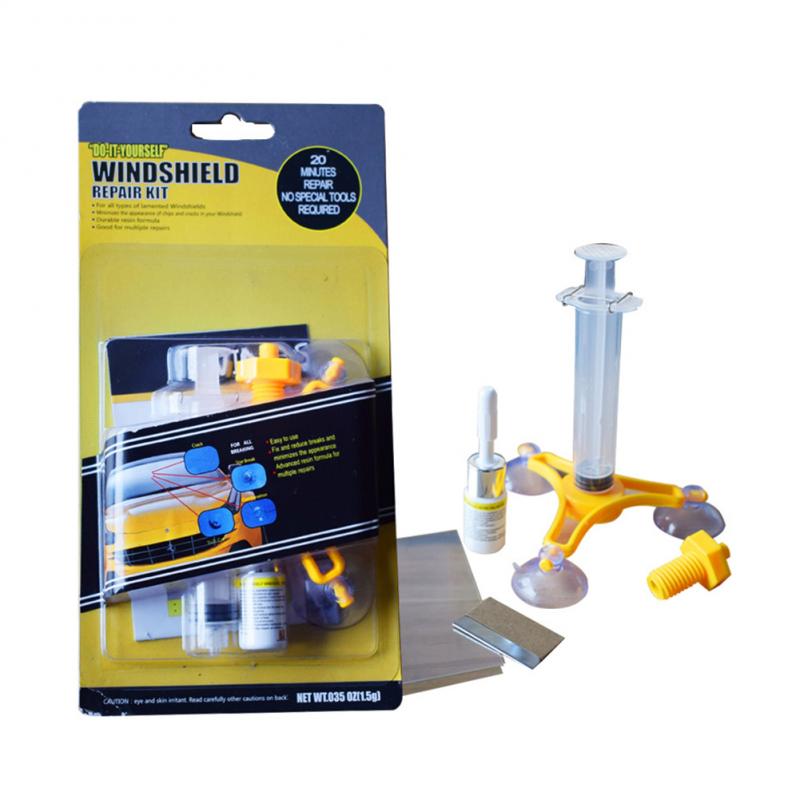 Diy premium bil crack forrude reparation injektor sæt auto rude glas forrude split ridse harpiks reparation gendannelsessæt