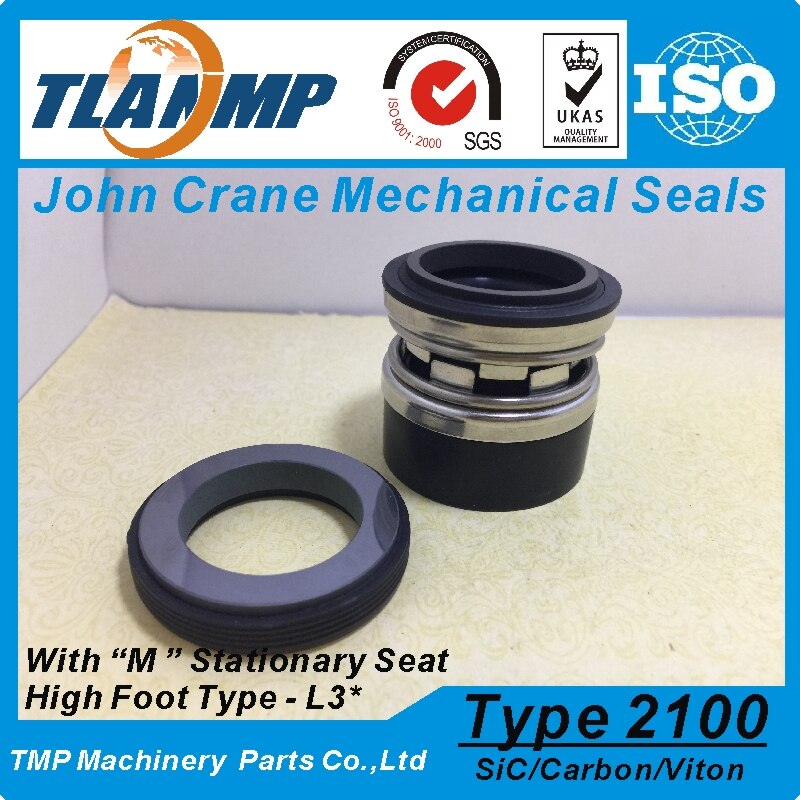 Type 2100-2-32 , 2100K-32 , 2100-32 (L3 *) elastomeer Balg Seal-J-Crane Tlanmp Mechanical Seals (Materiaal: Carbon/Sic/Vit)