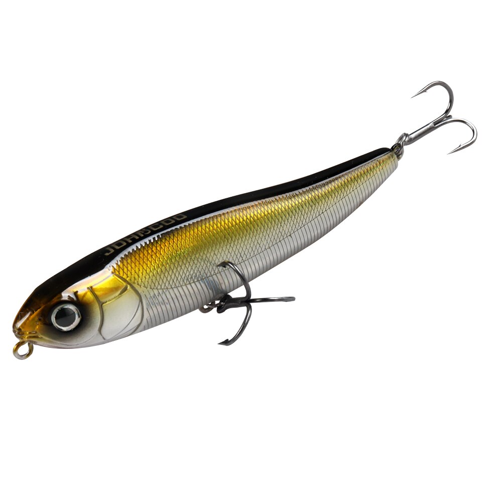 JOHNCOO Topwater ołówek 75mm 98mm przynęta wędkarska dla psa-X i pływająca przynęta dla gitara basowa szczupak chodzić placki wysokiej jakości twarda przynęta: B / 75mm