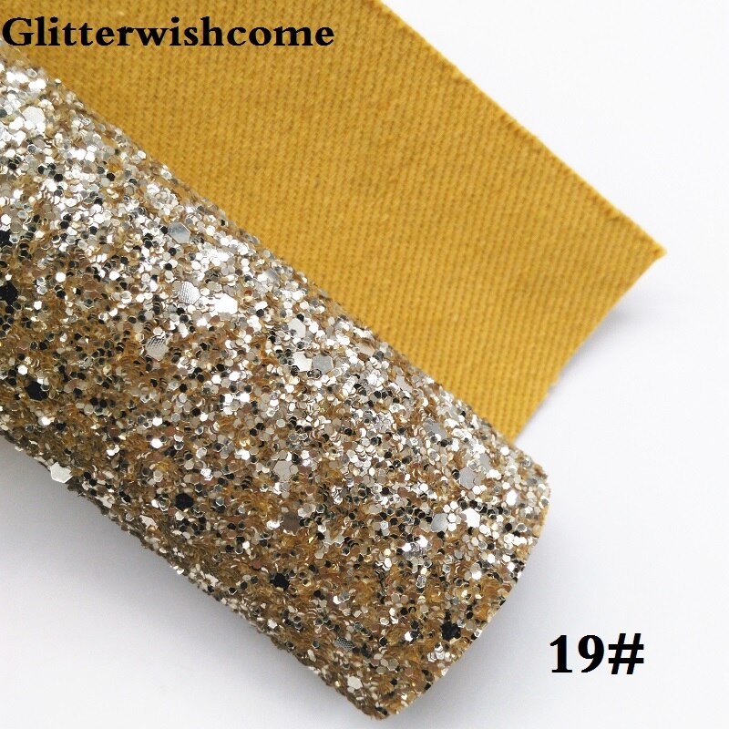Glitterwishcome 30 x 134cm mini rullavinyyli jousille, paksu glitter nahkakangasvinyyli yhteensopivalla pohjalla jousille , gm078: 19