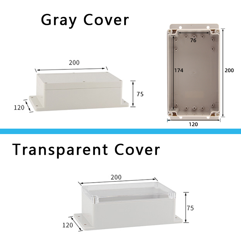 IP67 Waterproof Junction Box F Series Plastic Outdoor ABS Sealed Wiring Junction Enclosure for Electrical Instrument Project