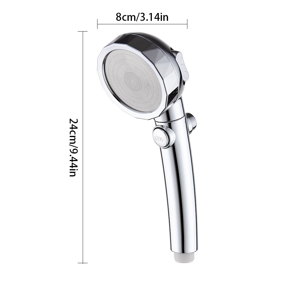 Pommeau De Douche Haute Pression 5 Modes - Réglable, économique Et Facile à Installer - 10,2 Cm - Chrome