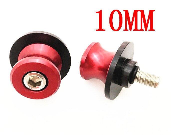 6/ 8/ 10mm Spools Sliders motorcycle Swingarm Spool slider for SUZUKI SFV650 GLADIUS SV650 TL1000S 600 750 KATANA: red-10mm