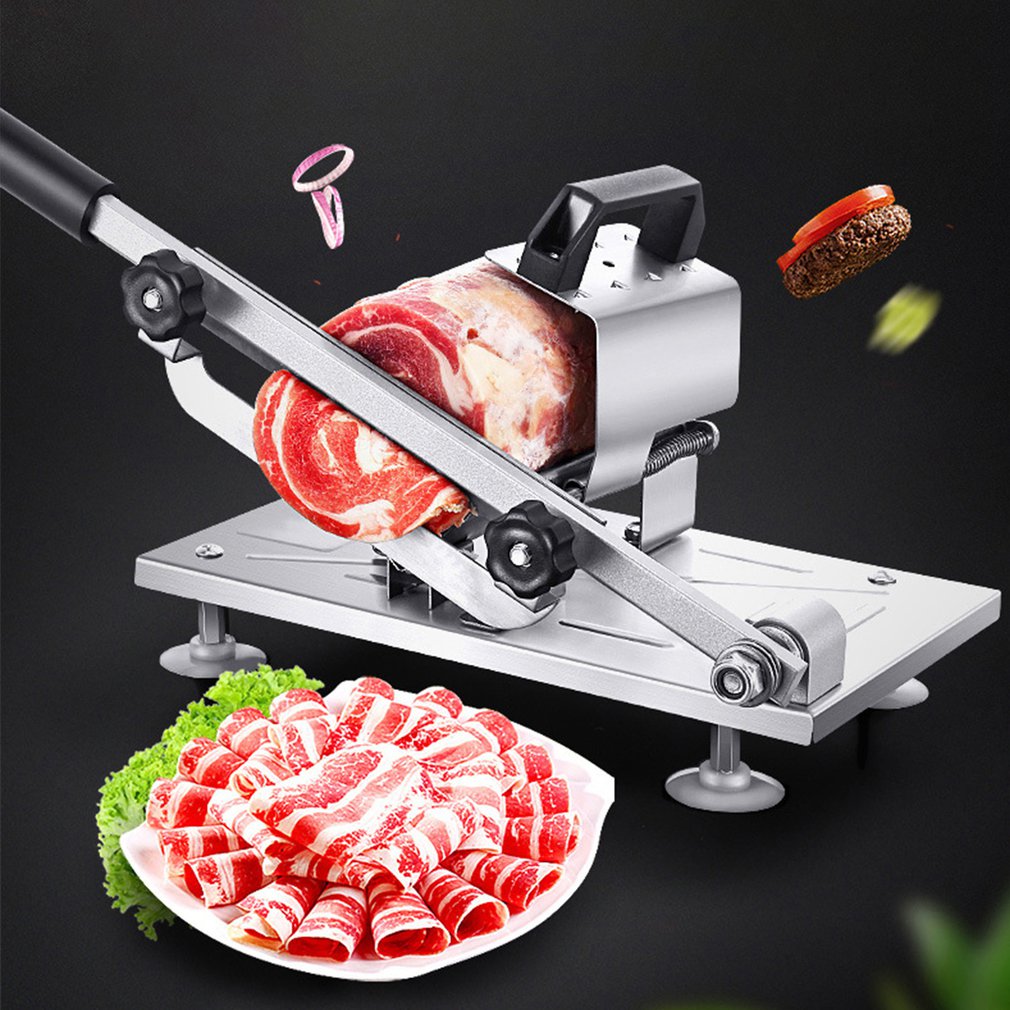 Kødskæremaskine legering + rustfrit stål husholdningskød og grøntsager skære maskine køkkenværktøj