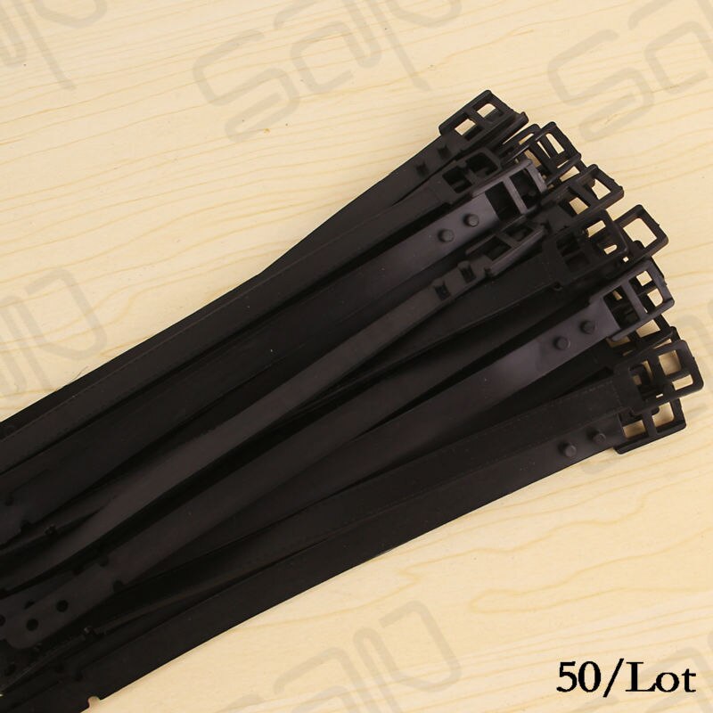 Super Lange milieuvriendelijke PVC Tag Band 20 cm bagagelabel band (TS020-black)