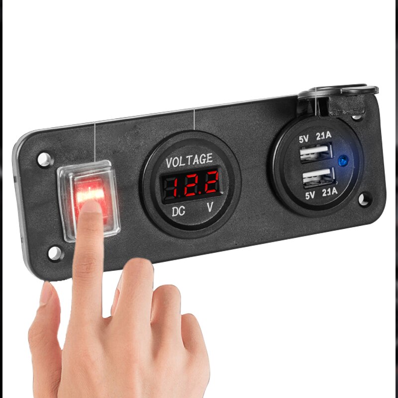 12-24v usb lader for motorsykkel bil lastebil atv båt led bil 3.1a dobbel usb-uttak lader strømadapter uttak strøm