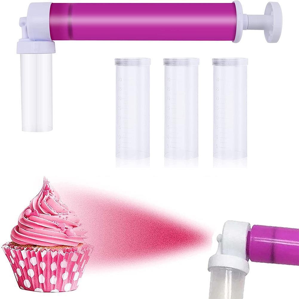 Aerógrafo Manual para decoración de pasteles, utensilios de decoración de repostería, pastelería, pulverizador de polvo, plumero de Color