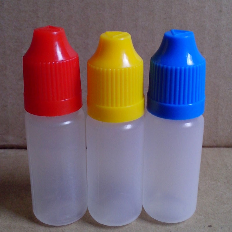 100pcs 10ml PE Plastic Needle Bottle Refillable Empty E Liquid Dropper Bottle With Childproof Cap Squeezable Soft Vial