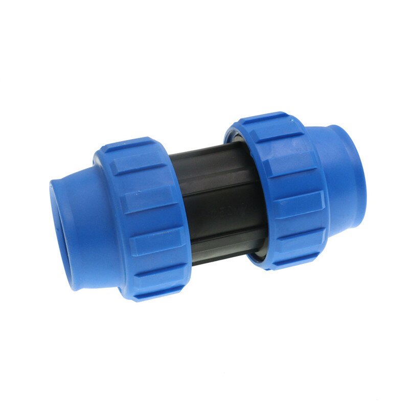 1pc HDPE Compression Coupler Plastic PP Thread Irrigation Pipe Quick Connector Micro Sprinkler Fittings Reducing Coupling PN16