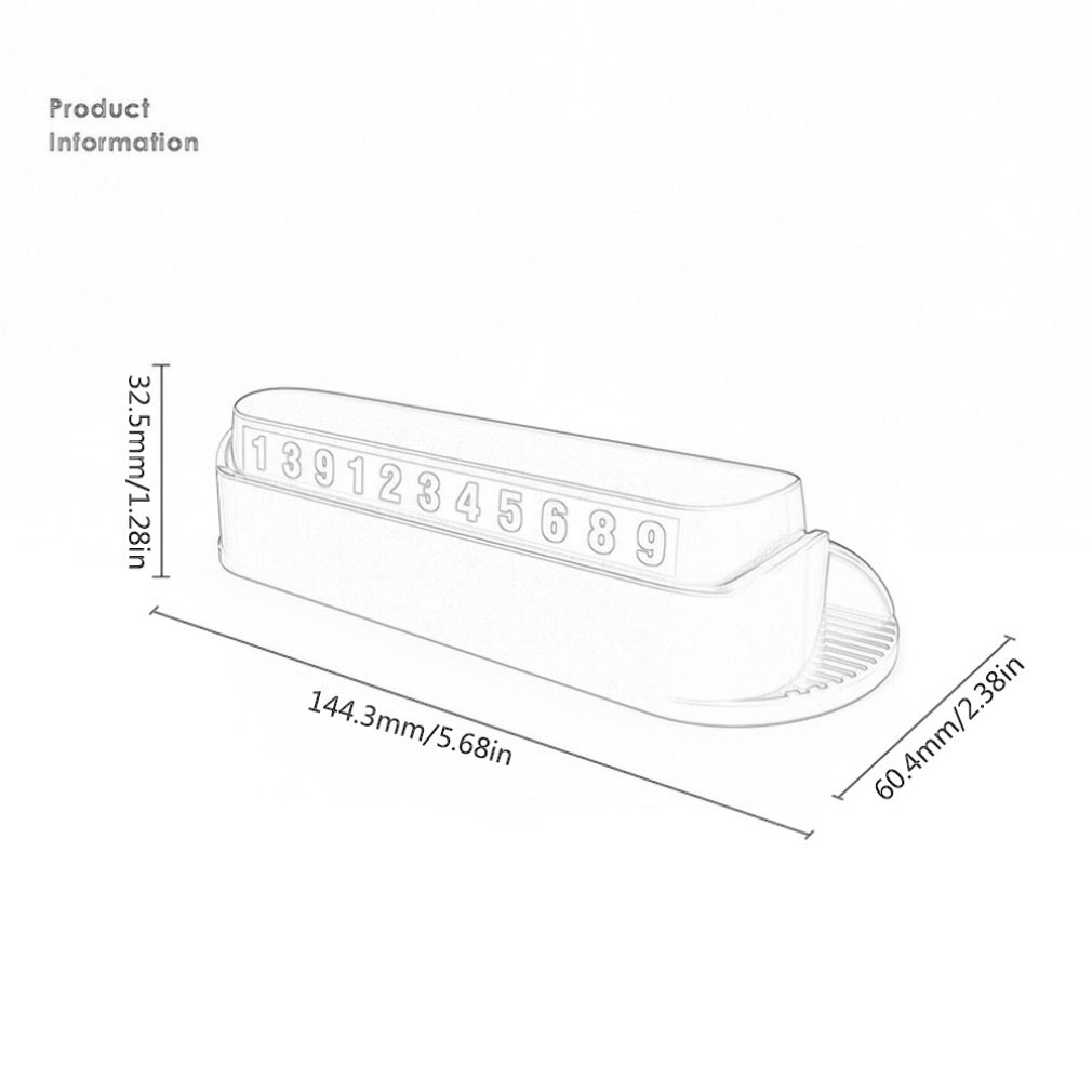 Soporte de teléfono multifunción/Número de estacionamiento de coche con prensa de alta definición, ambientador de tarjeta temporal luminoso para estacionamiento, pegatina de Perfume para coche