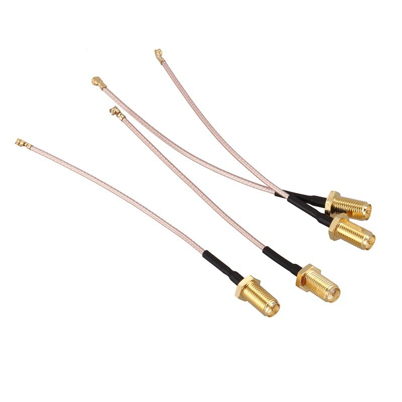 Pack of 4 RF U.FL(IPEX/IPX) Mini PCI to RP-SMA Female Pigtail Antenna Wi-Fi Coaxial RG-178 Low Loss Cable (4 inch (10 cm))