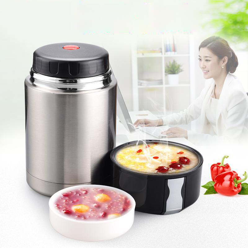 Large Box 800ML And 1000ML Insulating Cup Stainless Steel Vacuum Jars Thermos Lunch Box For Food With Thermo Pot Containers