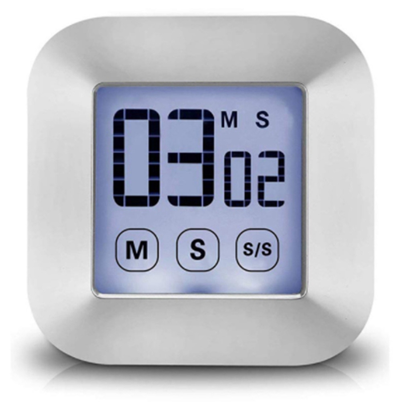 Smart Touch Screen Timer Digitale Koken Timer Magnetische Klok Lcd Abs Stopwatch Keuken Countdown Timer