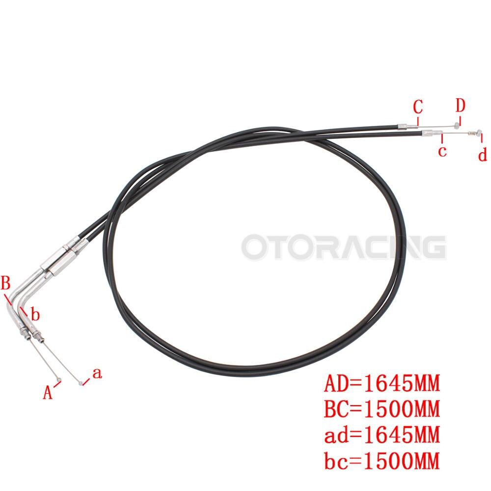 Moto 90 centimetri/110 centimetri/130 centimetri/150 centimetri Cavo dell'acceleratore (1 per Tirare e 1 per spingere) per Harley Sportster 883 1200 XL883 XL1200