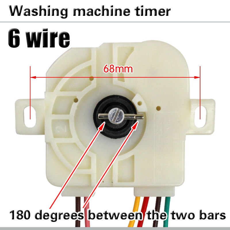 6-line 180 degree inclined ear Washing machine timer switch Wash timer Semi-automatic double-cylinder washing machine